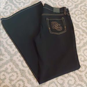 BCBG Low Rise Bell Bottom Indigo Blue Jeans